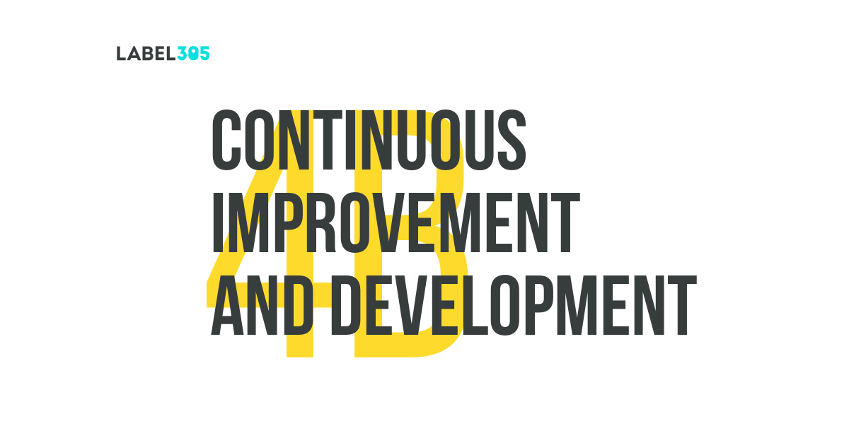 Label305 Continuously Improve And Develop The Software Product Step